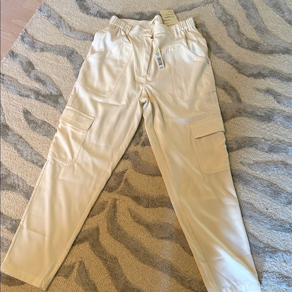 Max Studio Light Beige Cargo Pants